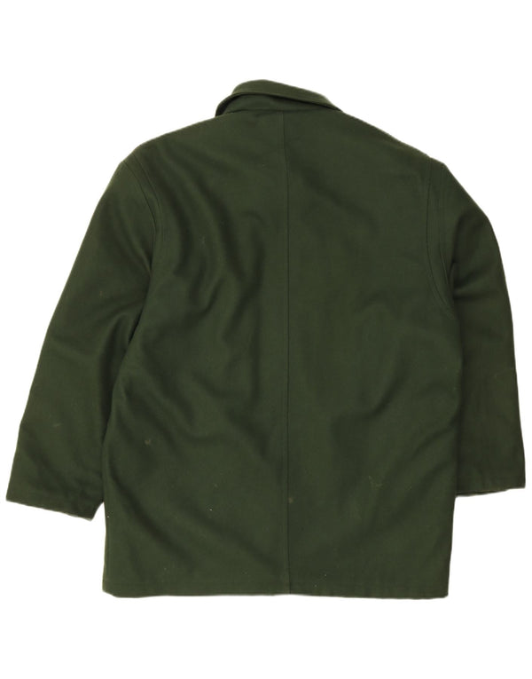 Navigare Herre Overfrakke UK 40 Large Green Wool
