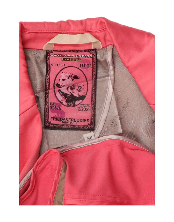 FRIEDA & FREDDIES Womens 2 Button Blazer Jacket IT 36 XS Pink Vintage Frieda & Freddies and Second-Hand Frieda & Freddies from Messina Hembry 