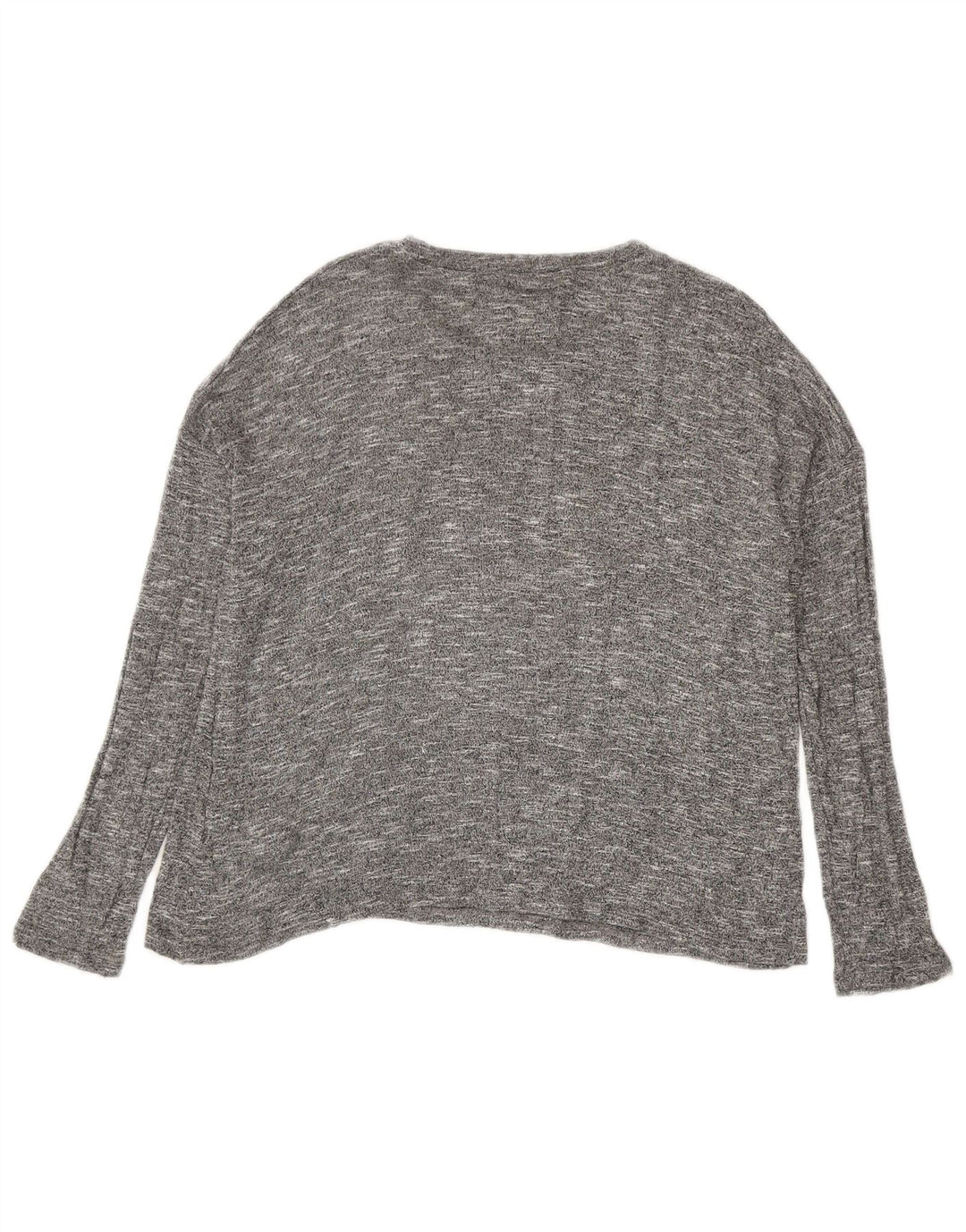 Zara Dametop Langærmet UK 14 Medium Grey Flecked Viscose
