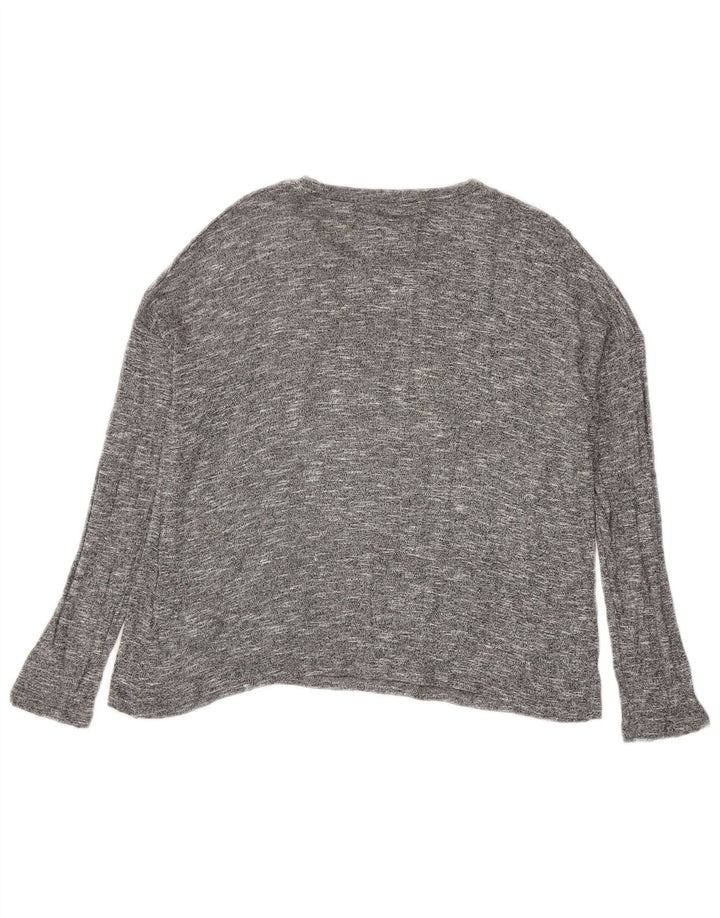 Zara Dametop Langærmet UK 14 Medium Grey Flecked Viscose