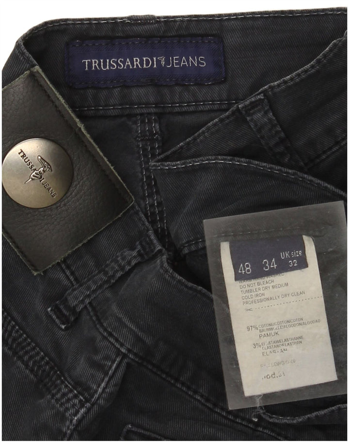 Trussardi Straight Jeans til mænd W32 L32 Marineblå bomuld