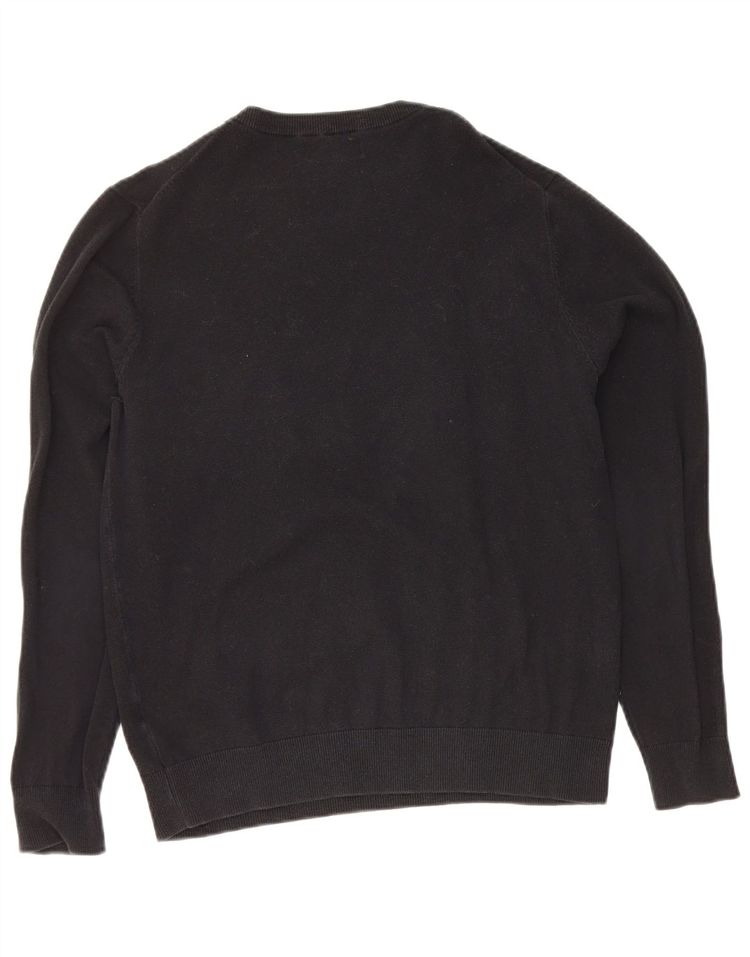 Zara Herre grafisk rund hals sweater mellemblå
