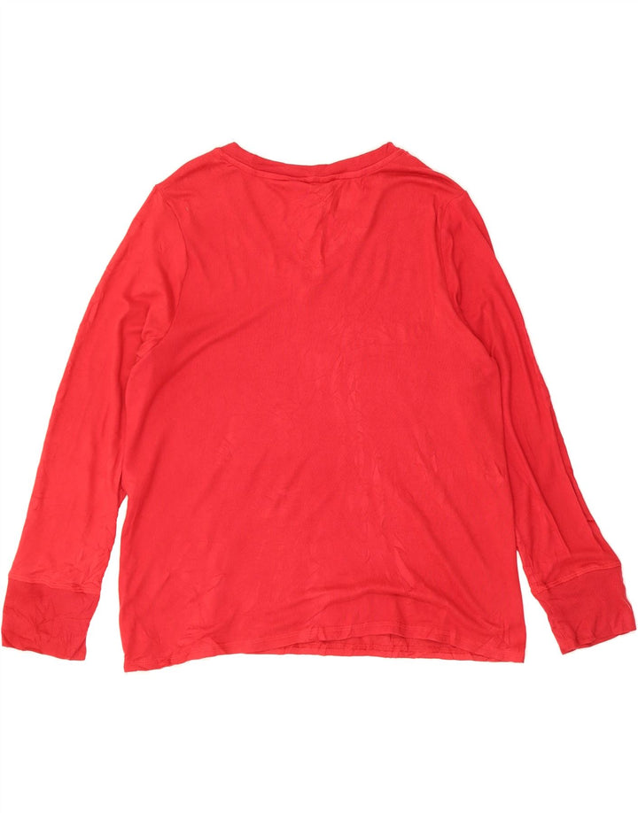 NAUTICA Womens Top Long Sleeve UK 18 XL Red Polyester Vintage Nautica and Second-Hand Nautica from Messina Hembry 