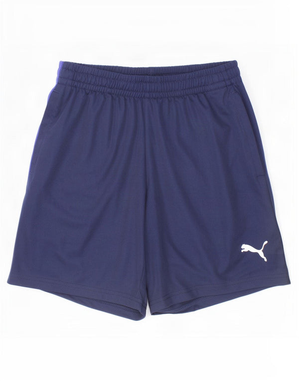 Puma Boys Sports Shorts 11-12 år Navy Blue Colourblock Polyester