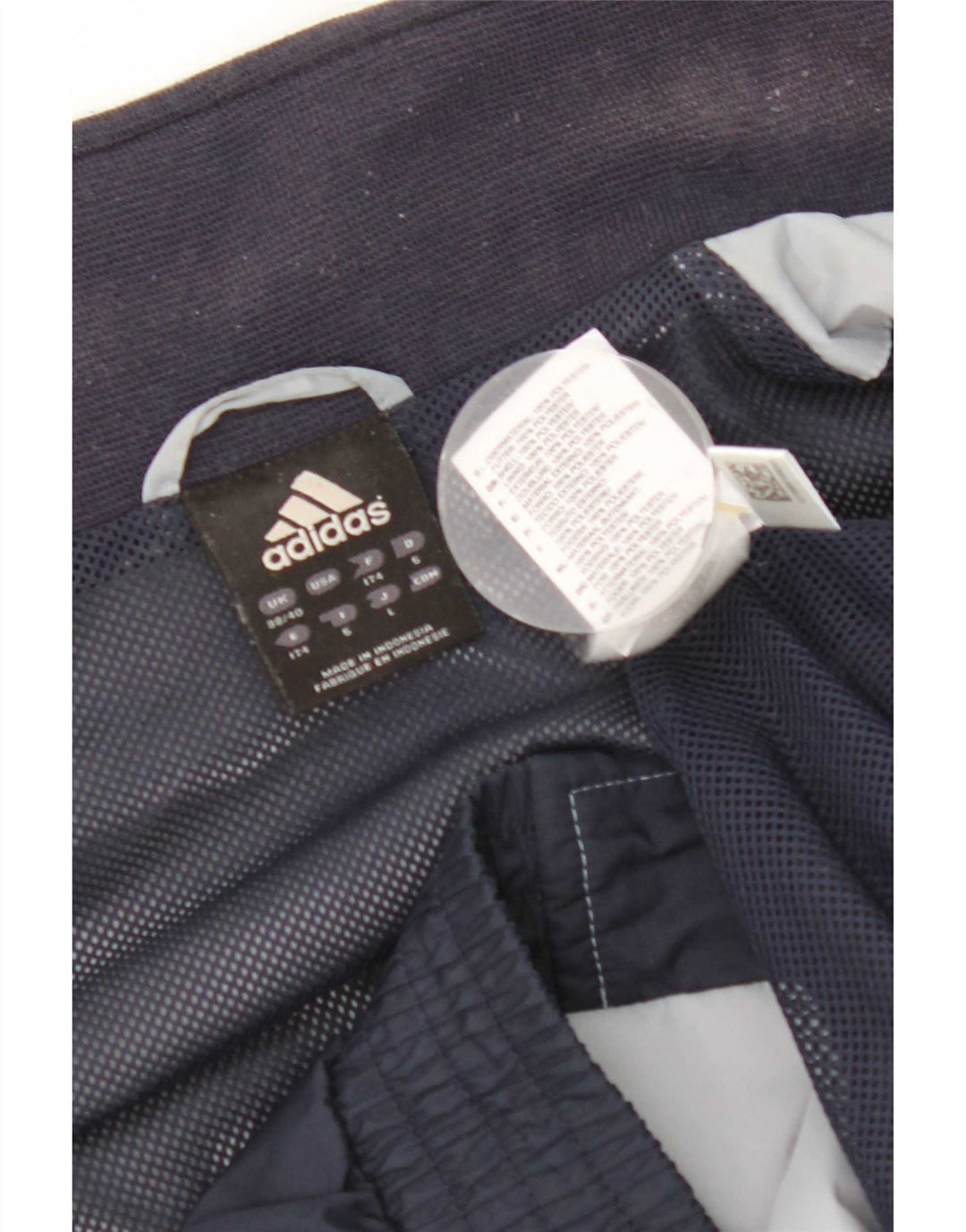 Adidas Træningsdragt til mænd Topjakke UK 38/40 Medium Navy Blue Colourblock