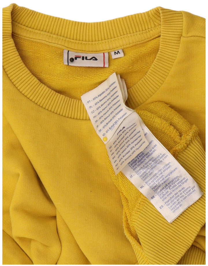 Fila Herre Sweatshirt Jumper Medium Gul Bomuld