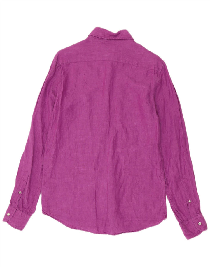 Massimo Dutti Herreskjorte Medium Lilla Linned