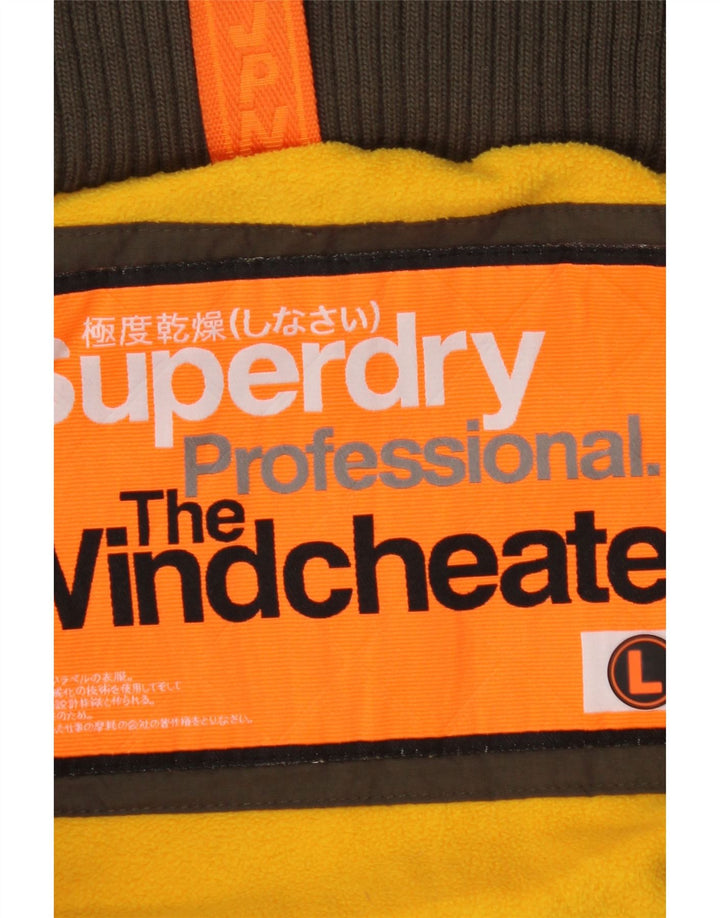 Superdry Herre The Windcheater Graphic Windbreaker Jacket UK 40 Large Khaki