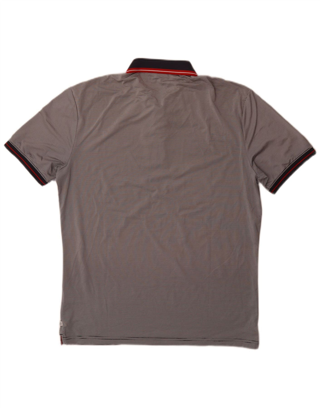 Calvin Klein herre poloshirt mellemgrå nålestribet polyester