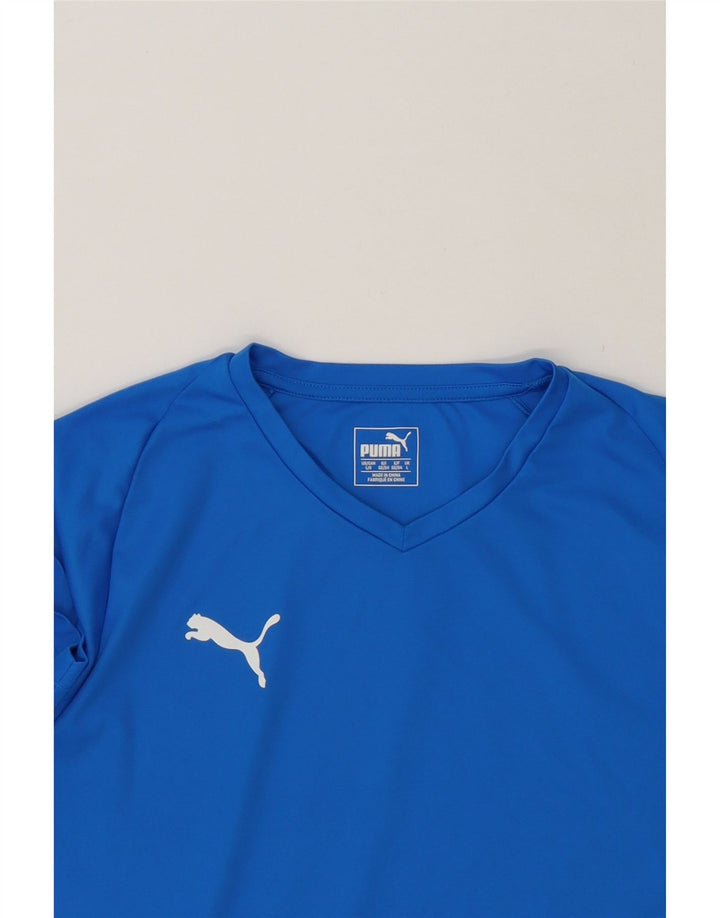 PUMA Mens T-Shirt Top Large Blue Polyester Vintage Puma and Second-Hand Puma from Messina Hembry 
