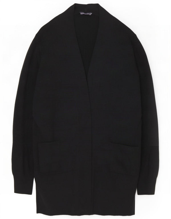 Marks & Spencer Dame Longline Open Cardigan Sweater UK 18 XL Sort