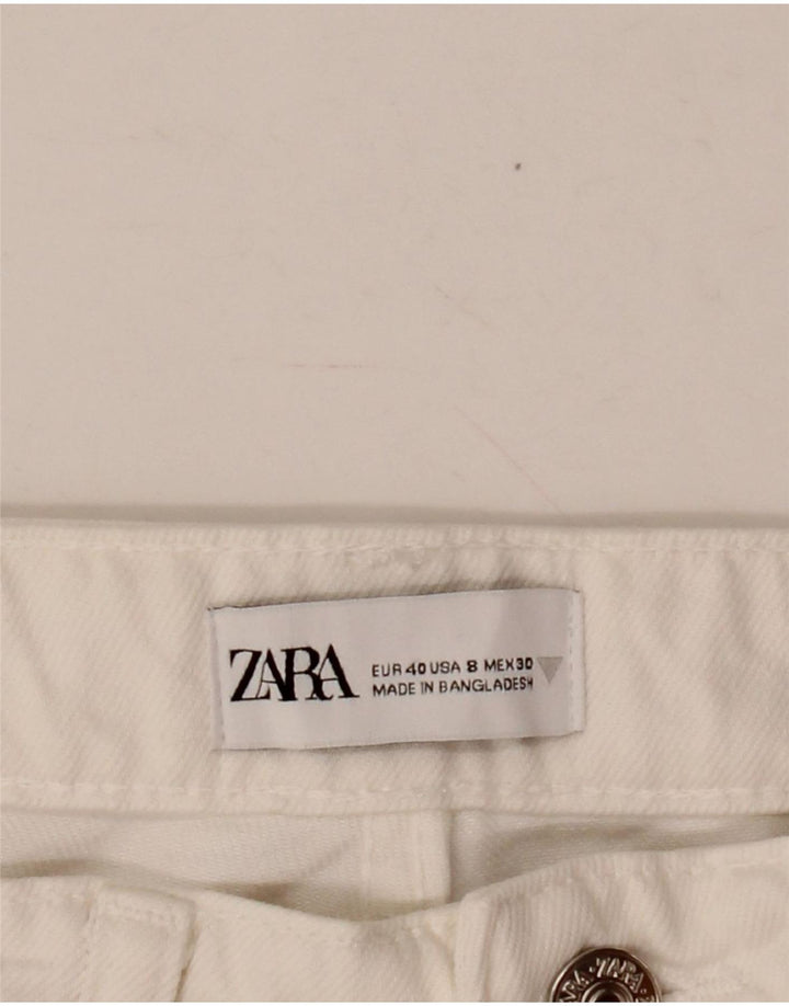 Zara denimshorts til kvinder EU 40 Medium W30 Hvid