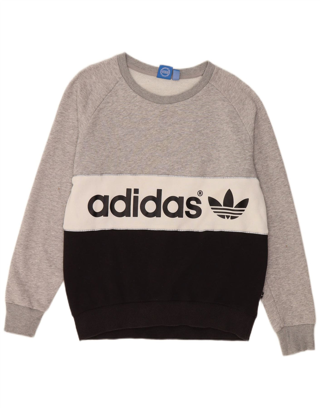 ADIDAS Dame Grafisk Sweatshirt Jumper UK 10 Lille Flerfarvet