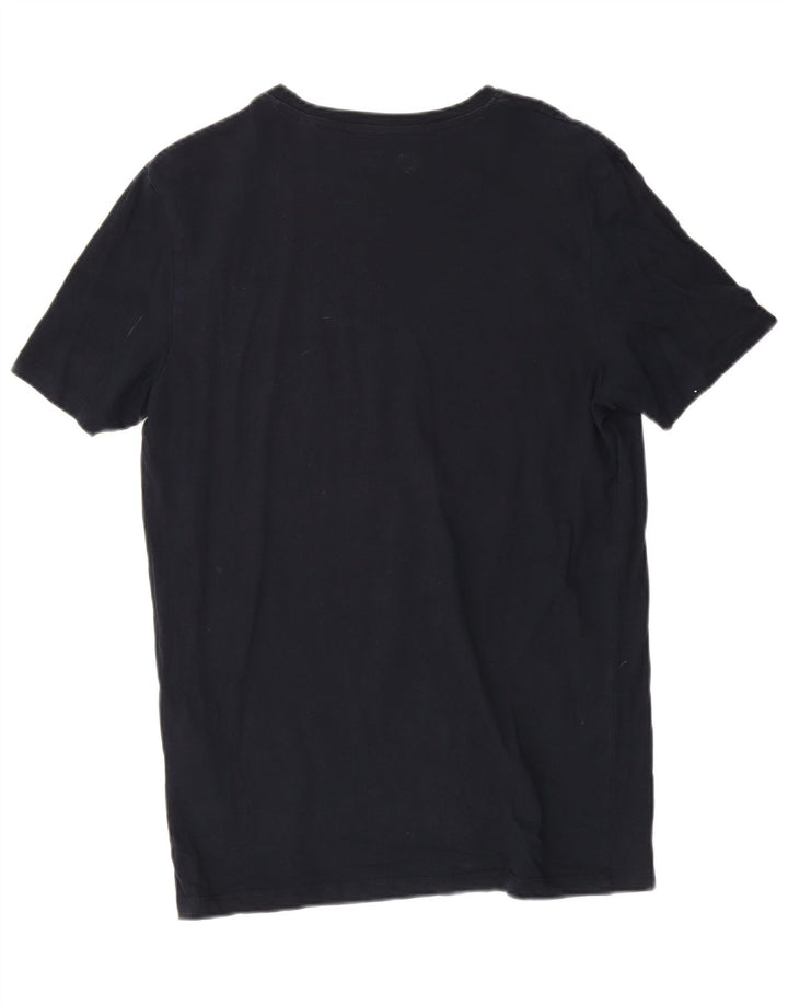 Jack & Jones Herre grafisk T-shirt Top Medium Marineblå Bomuld