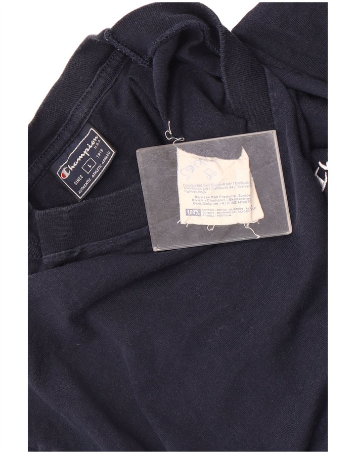 Champion Herre T-Shirt Top Stor Marineblå Bomuld