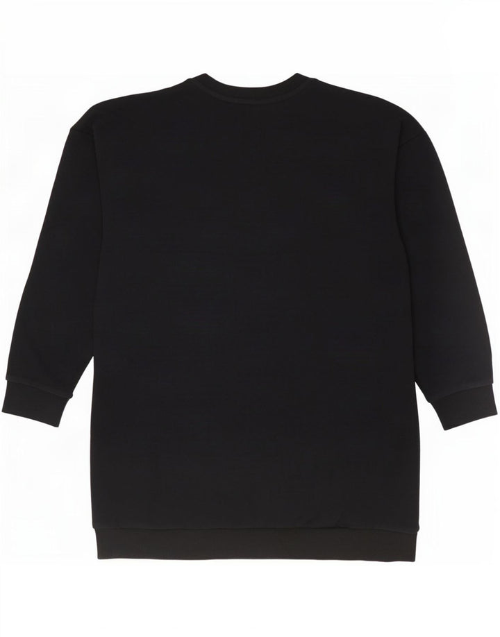 Adidas Dame Oversized Sweatshirt Jumper Dress UK 12/14 Medium Black