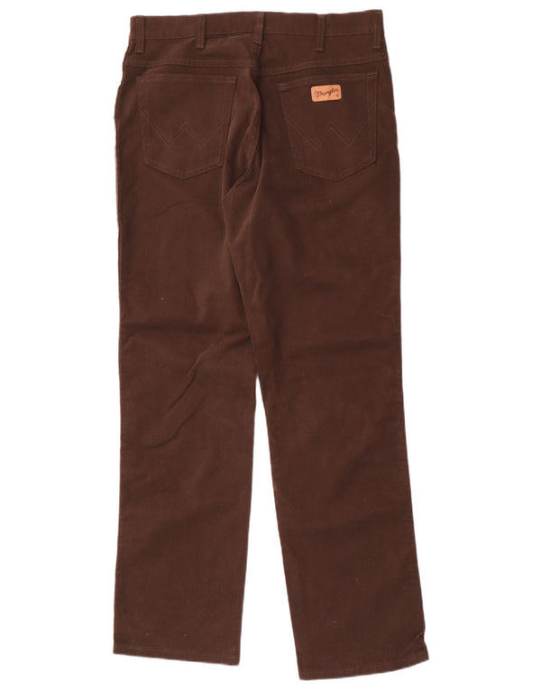 Wrangler Herre Texas Stretch Lige Casual Bukser W34 L32 Brun Bomuld