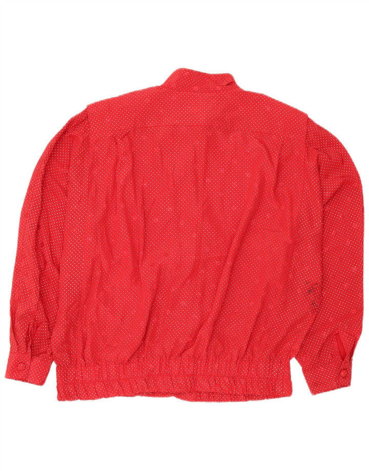 YESSICA Oversized skjortebluse til kvinder EU 40 Medium rød plettet polyester