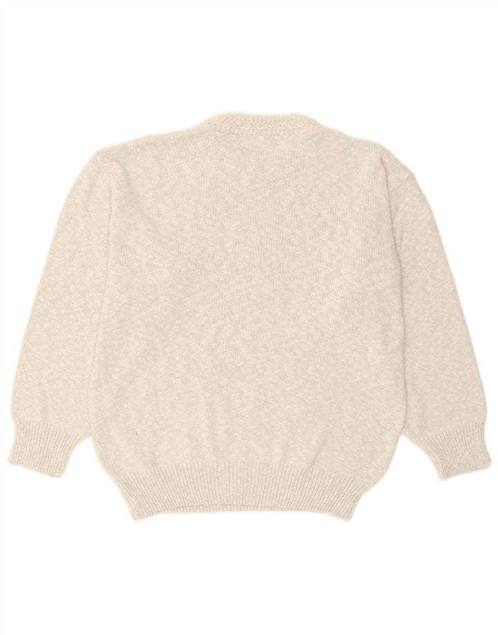 Vintage dame sweater med rund hals DK 18 XL grå