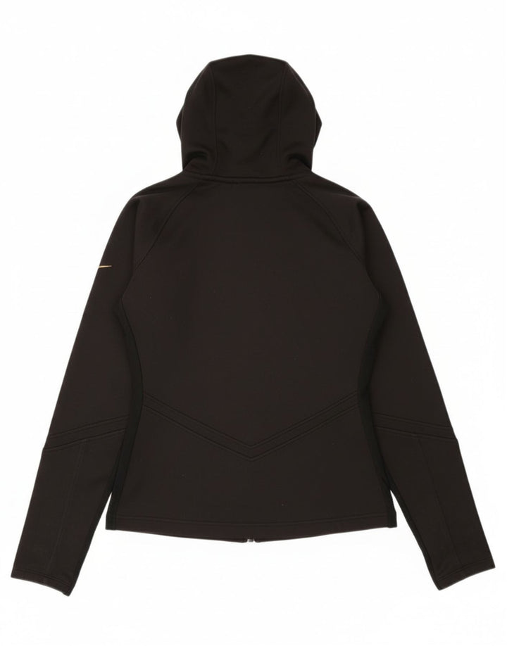 Nike hættetrøje med lynlås til kvinder UK 10 Lille sort polyester