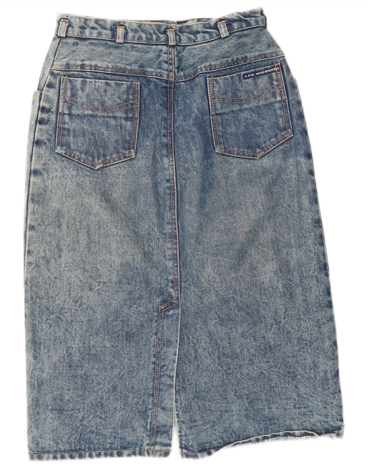 Vintage denimnederdel til kvinder W26 lille blå