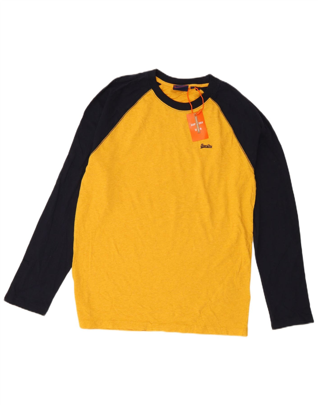 Superdry Herre Top Langærmet Medium Gul Colourblock Bomuld
