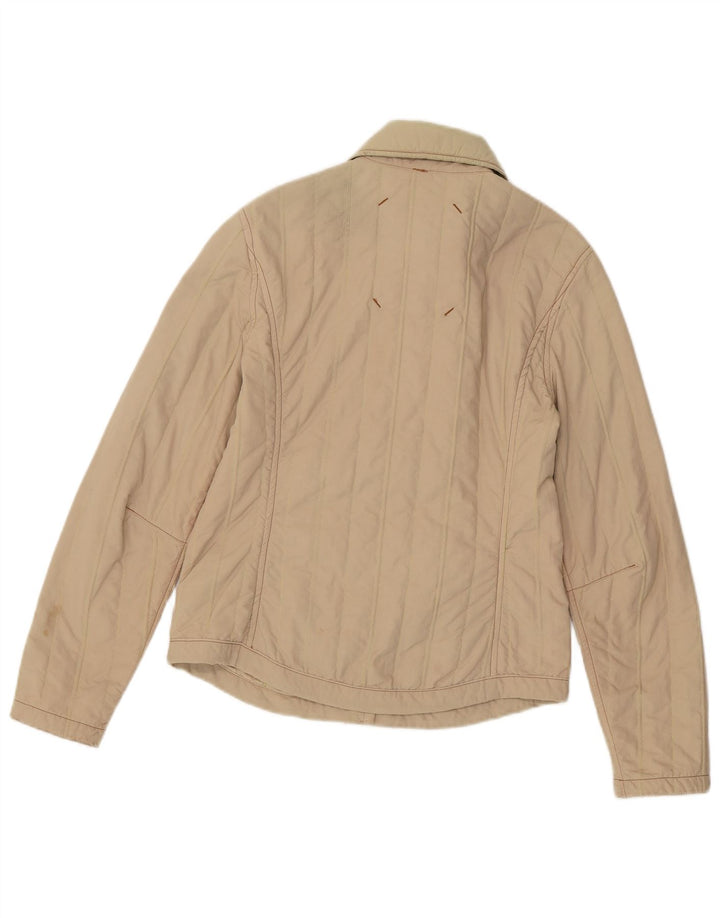 Murphy & Nye Womens Bomber Jacket UK 12 Medium Beige Polyamid
