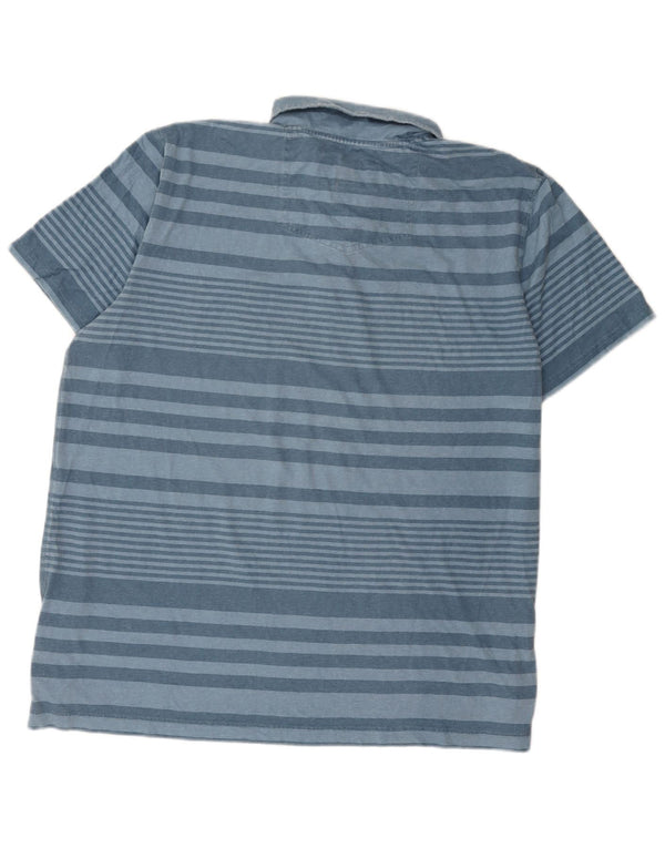 Fat Face Herre Polo Shirt 2XL Blå Stribet Bomuld