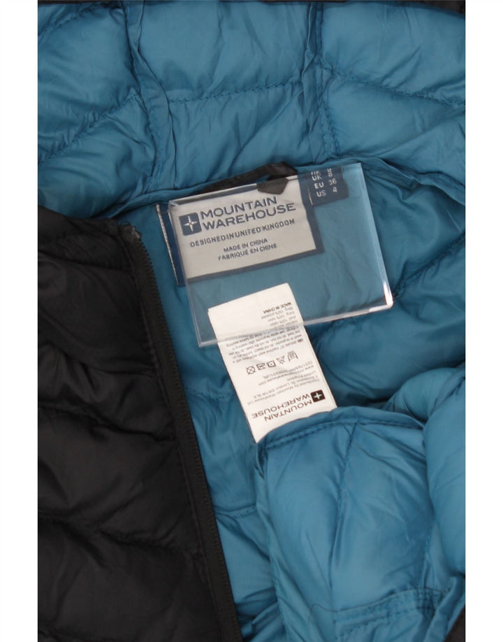 MOUNTAIN WAREHOUSE Womens Hooded Padded Jacket UK 8 Small Black Nylon Vintage Mountain Warehouse and Second-Hand Mountain Warehouse from Messina Hembry 