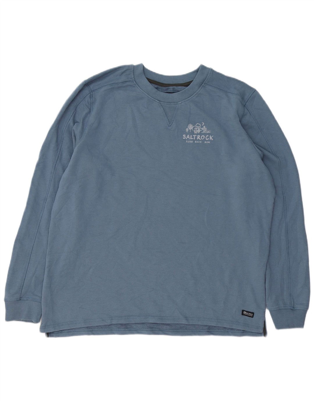 Saltrock Herre Grafisk Sweatshirt Jumper 2XL Blå Bomuld