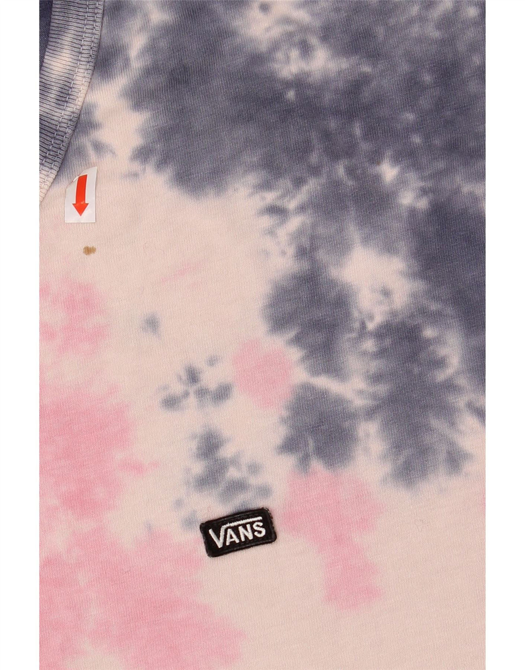 VANS Herre T-Shirt Top XL Pink Tie Dye Bomuld