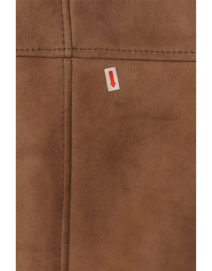 VINTAGE Herre Shearling Jacket IT 50 Large Brown Shearling