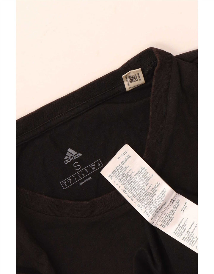 ADIDAS Herre T-Shirt Top Lille Sort Bomuld