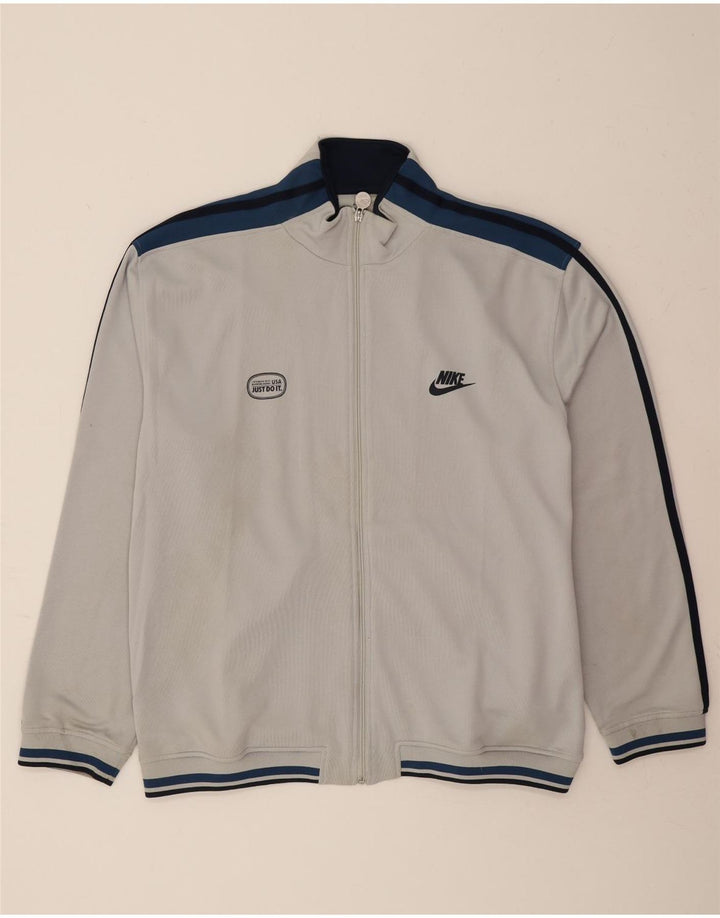 NIKE Mens Tracksuit Top Jacket UK 45/47 XL Grey Colourblock Polyester Vintage Nike and Second-Hand Nike from Messina Hembry 