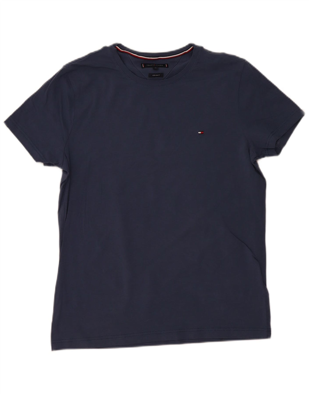 TOMMY HILFIGER Herre Extra Slim T-Shirt Top XL Marineblå Bomuld