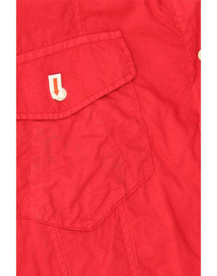 Iceberg kortærmet skjorte til kvinder UK 20 2XL rød bomuld