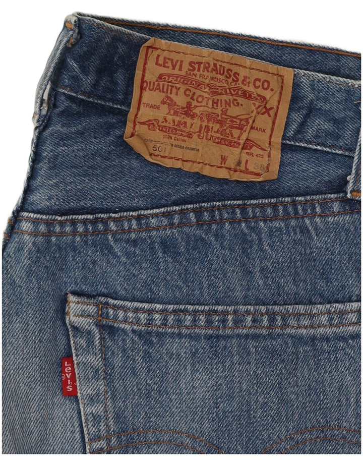 Levi's Herre 501 Straight Jeans W32 L28 Blå Bomuld