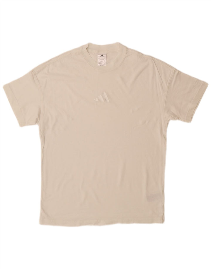 ADIDAS Herre T-Shirt Top Lille Hvid Bomuld