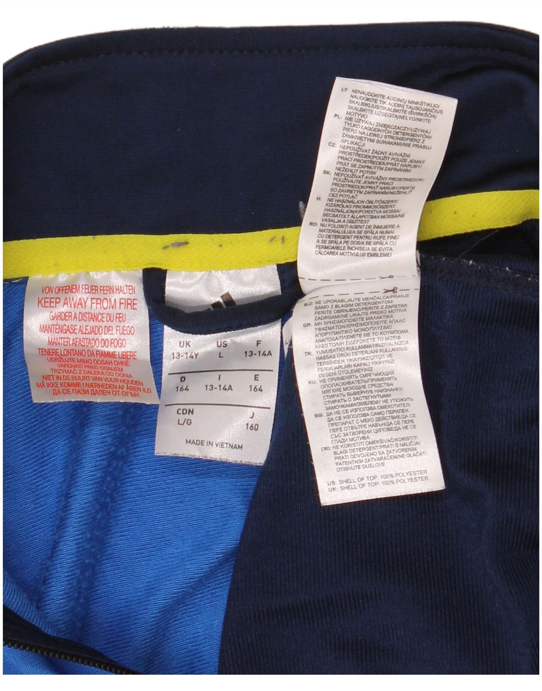 Adidas Træningsdragt Topjakke til drenge 13-14 år Navy Blue Colourblock