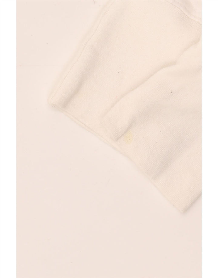 BILLABONG Dame grafisk sweatshirt Jumper UK 12 Medium White Polyester