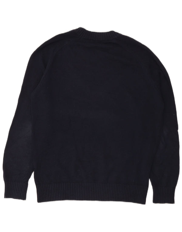 Massimo Dutti Herre Crew Neck Jumper Sweater Medium Navy Blue