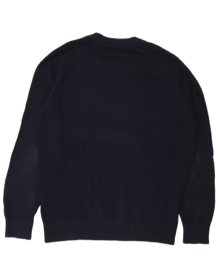 Massimo Dutti Herre Crew Neck Jumper Sweater Medium Navy Blue
