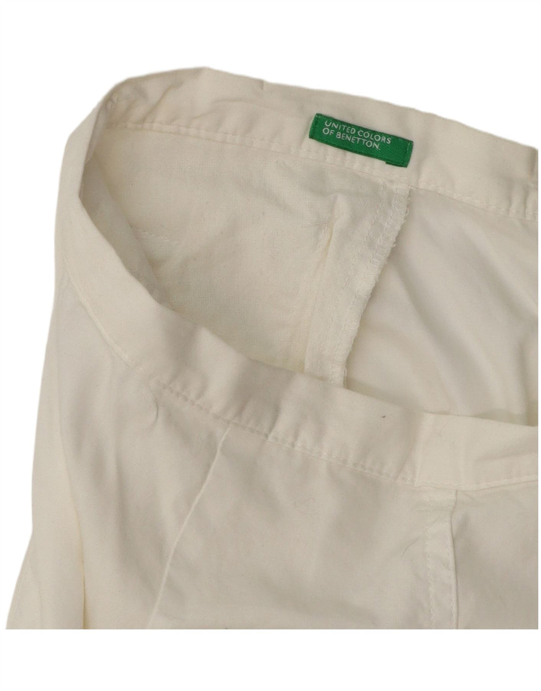 Benetton Dame Højtalje Maxi Nederdel W30 Medium White