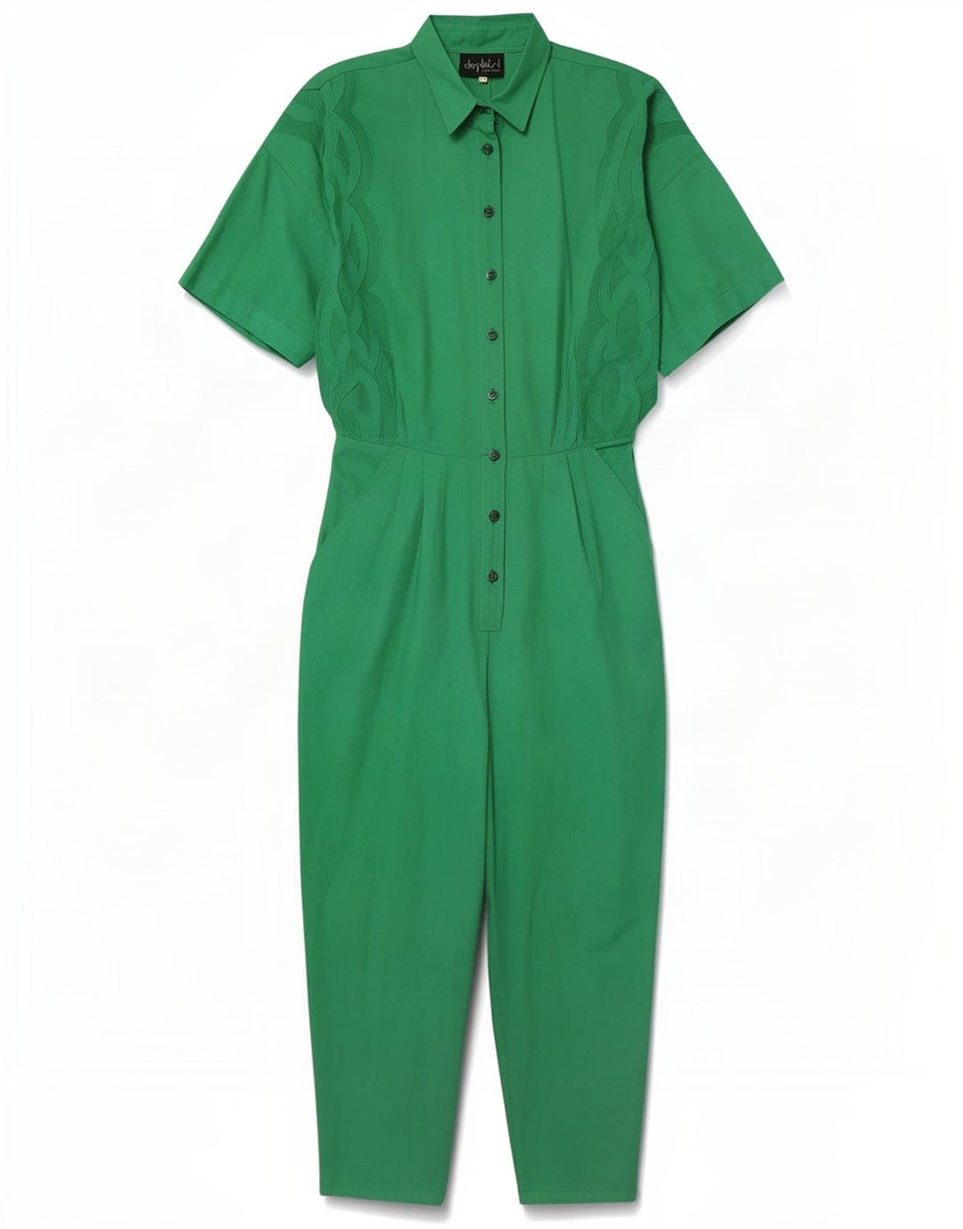 De Pletrl Kortærmet Jumpsuit til kvinder IT 44 Mellemgrøn