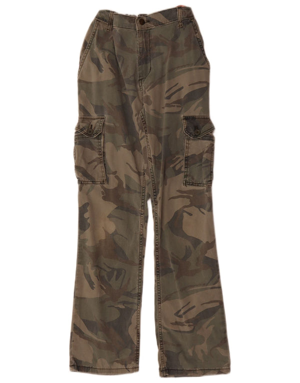 Wrangler Boys Straight Cargo Bukser 11-12 år W22 L27 Khaki Camouflage