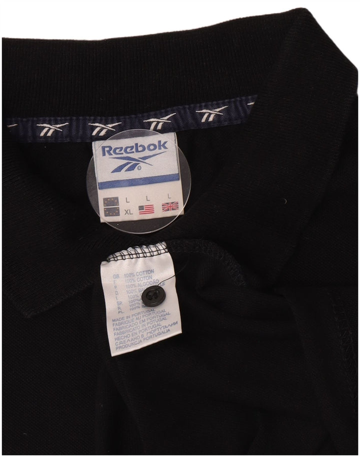 Reebok herre poloshirt stor sort bomuld