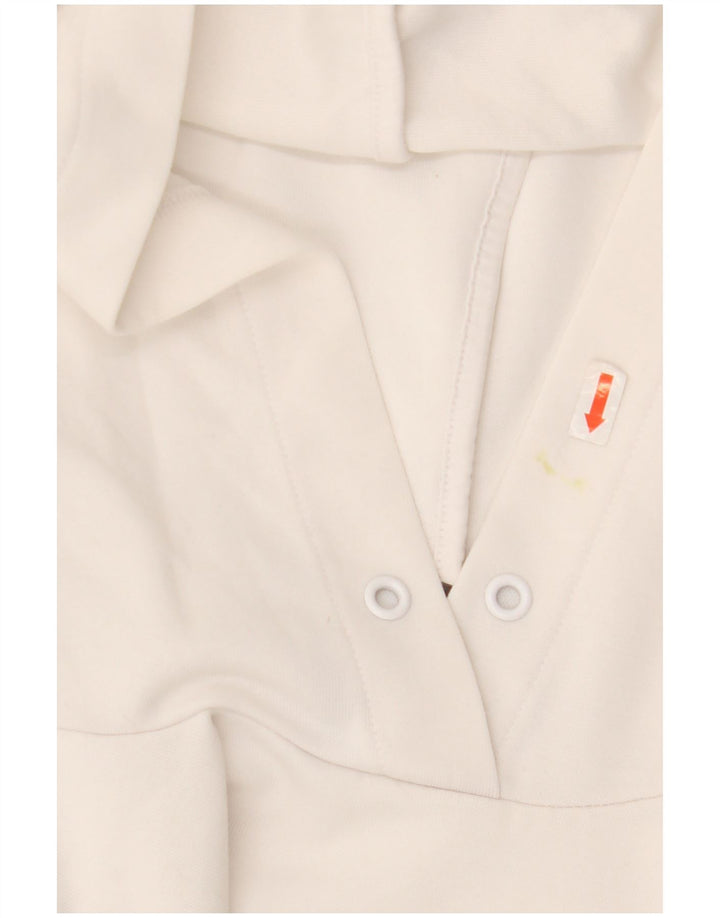 Adidas Graphic Hoodie Jumper UK 8/10 Small White Polyester