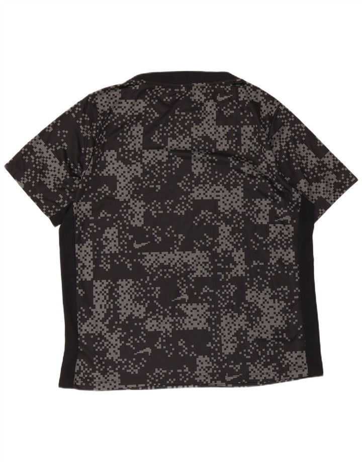 Nike Herre Dri Fit Slim T-Shirt Top XL Sort Geometrisk Polyester