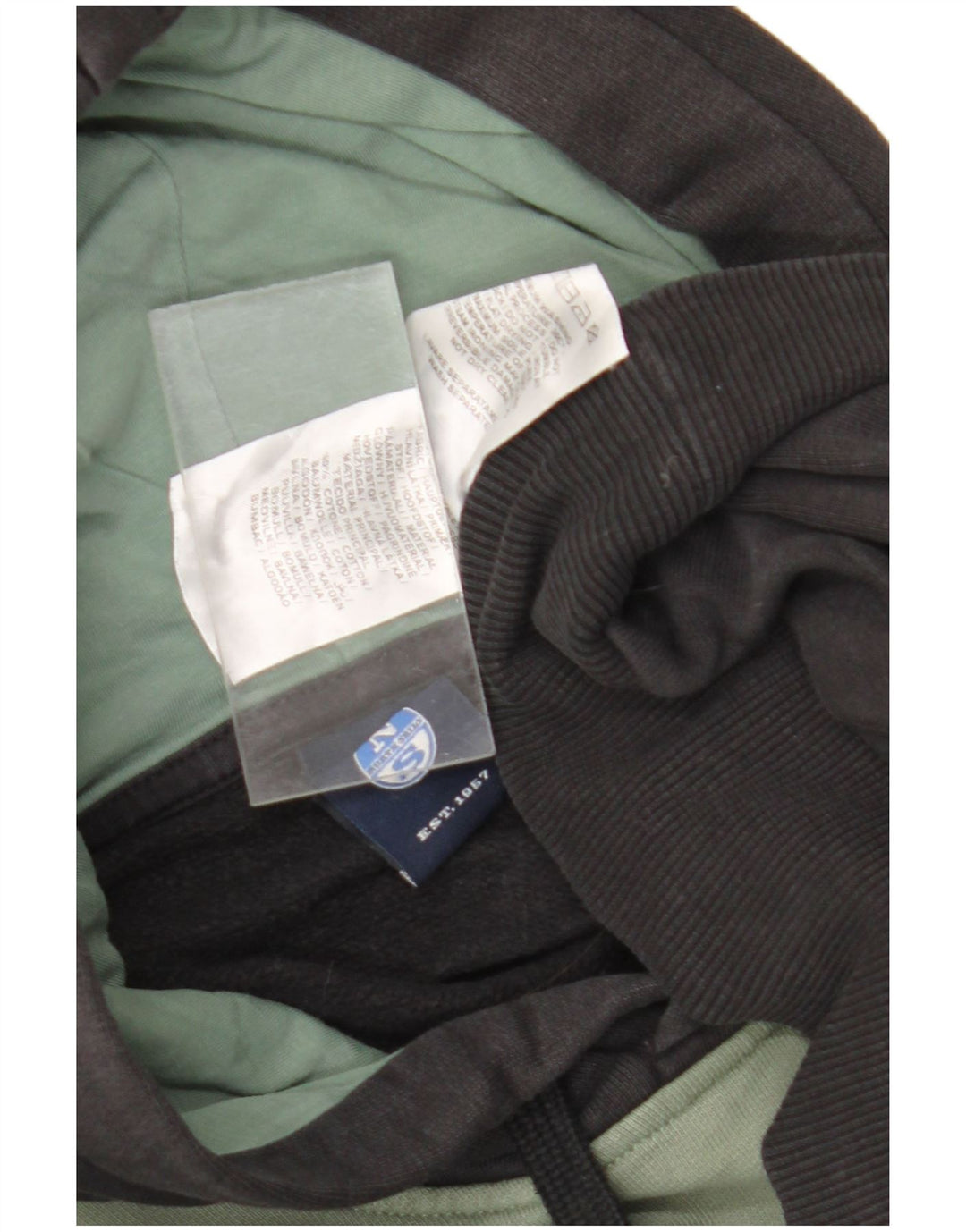 North Sails Herre grafisk hættetrøje Jumper Medium Sort Colourblock Bomuld