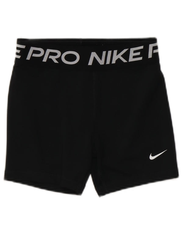 Nike piger Dri Fit grafiske sportsshorts 12-13 år store sorte polyester